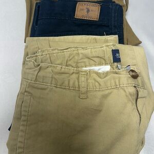 U.S. Polo Assn. Kids Khaki and Navy Chinos